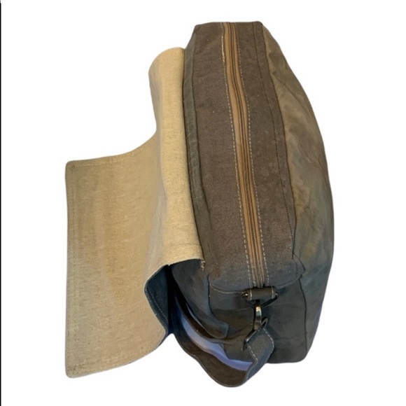 Vintage Addiction All We Need is Love Recycled Canvas Crossbody - Picture 2 of 5